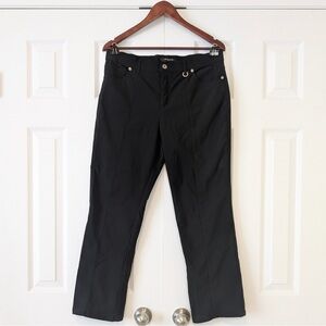 Size 14 Simon Chang Slacks Women’s Formal Capri Dress Pants Black